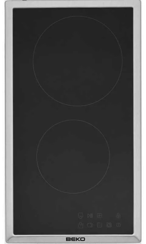 Piano cottura domino Beko HDMC32400TX 2 zone 30 cm 3000 W inox/nero