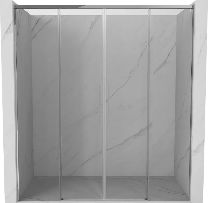 Mexen Rox Duo porte doccia scorrevoli 200 cm, trasparente, cromo - 8C2-200-002-01-00