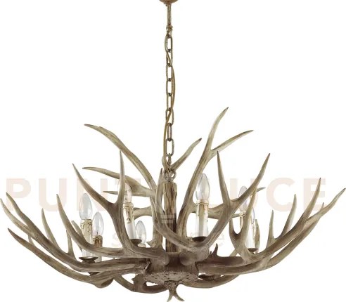 Chalet lampadario a sospensione artigianle in resina e legno decoro...