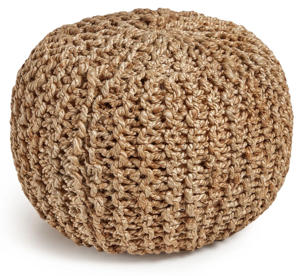 Kave Home - Pouf rotondo Doraldina 100% juta Ø 50 cm