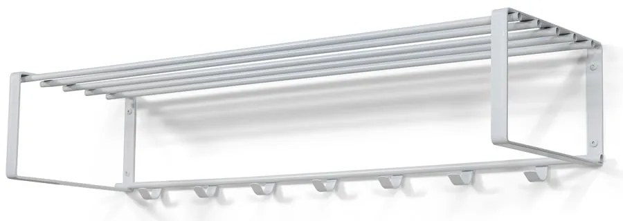 Appendiabiti da parete in metallo bianco con ripiano Rex - Spinder Design