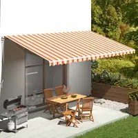 Tessuto di Ricambio per Tenda da Sole Giallo e Arancio 6x3,5 m cod mxl 18863