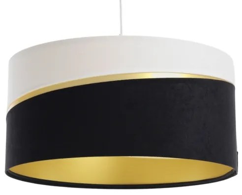 Lampadario a sospensione con filo SWING 1xE27/60W/230V nero/bianco/oro