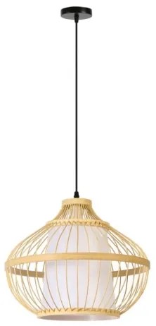 Immax 08256L - Lampadario a sospensione con filo PINCHOS 1xE27/40W/230V diametro 40 cm bambù