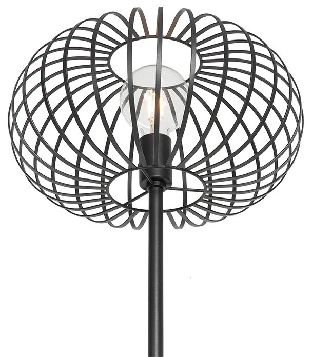 Lampada da terra di design nera - Johanna