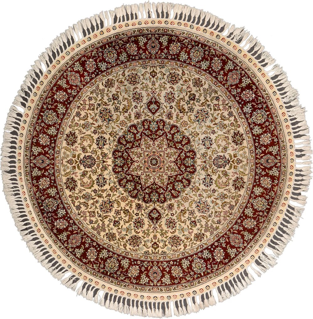 Hereke Tappeto orientale 90x90 Beige (Cina) Annodato A Mano