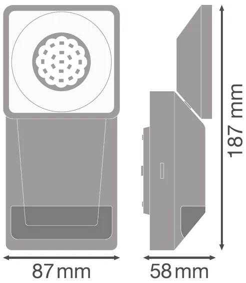 Ledvance - Applique da esterno a LED con sensore SPOT LED/8W/230V IP55 nera