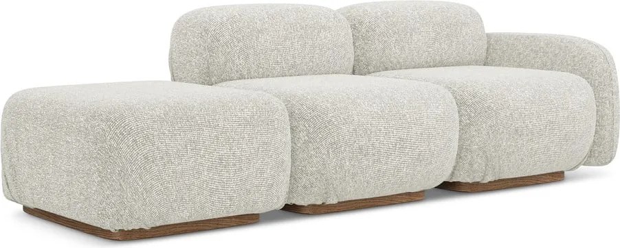 Chaise lounge componibile color crema (con penisola a destra) Ailani – Makamii