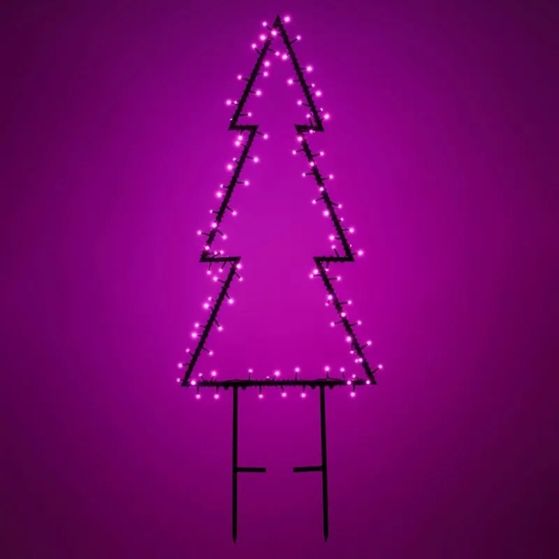 Figura natalizia illuminata 110 lampadine multicolore H 105 cm