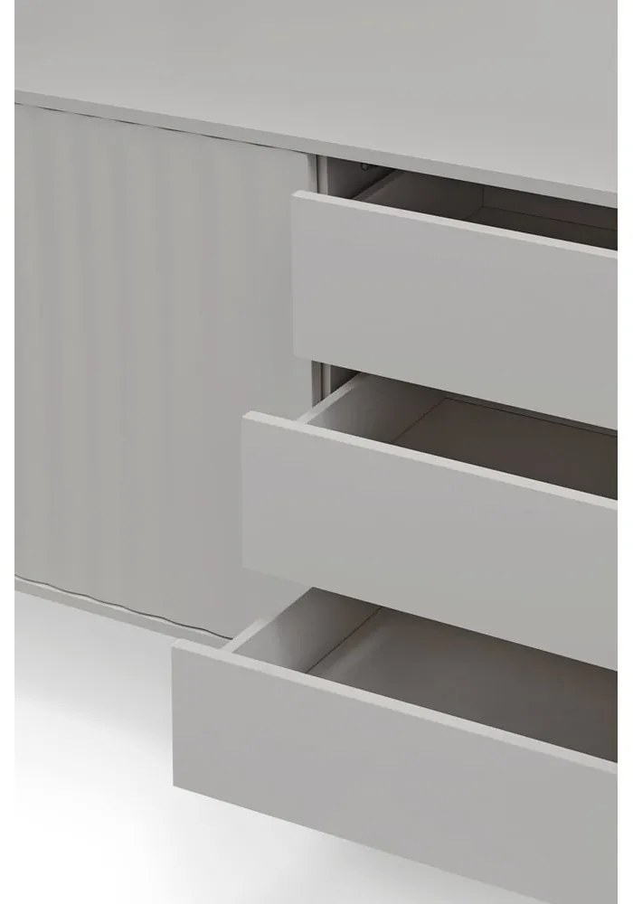 Cassettiera bassa grigia 211x80 cm Sierra - Teulat