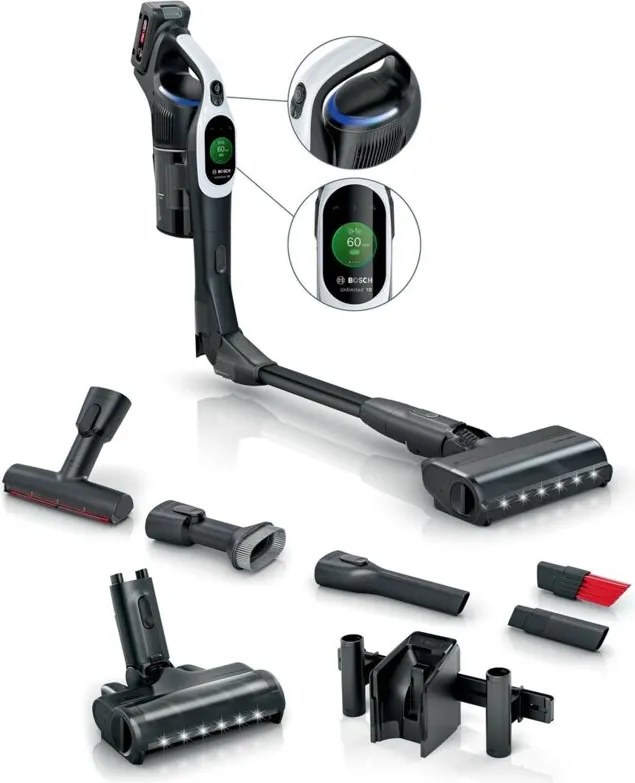 Bosch BCS1041WAC Scopa elettrica, Unlimited 10, Bianco