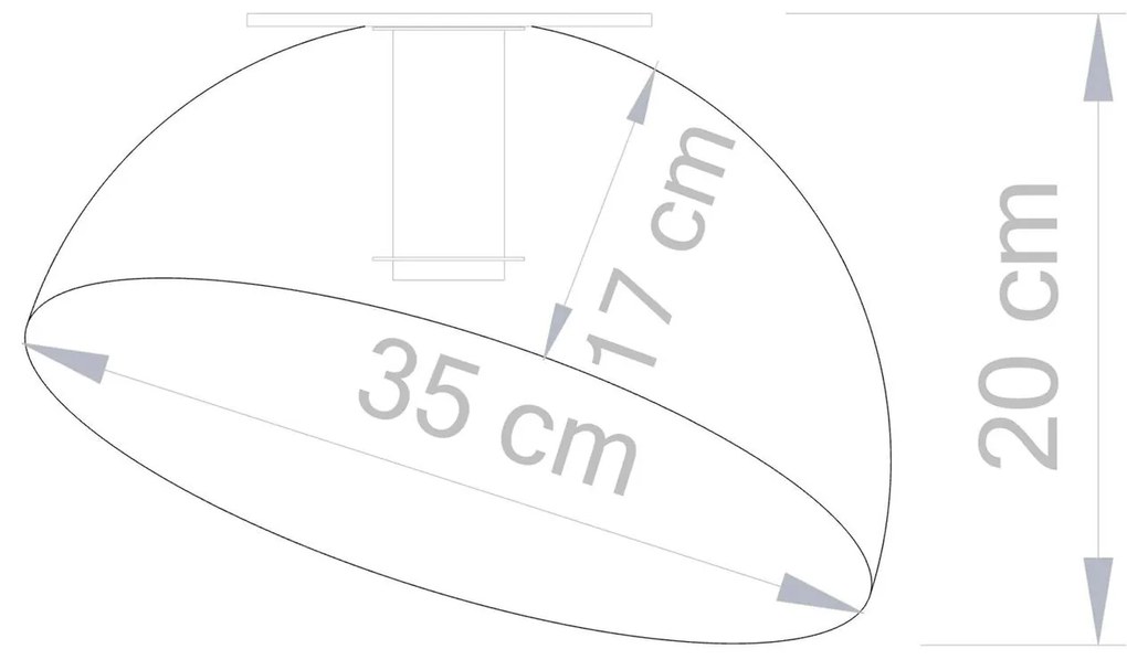SIGMA Plafoniera Sfera, Ø 50 cm, nero/oro