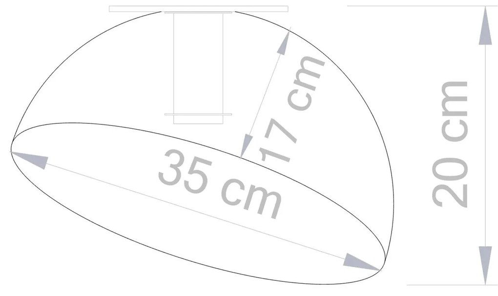 SIGMA Plafoniera Sfera, Ø 50cm, nero/oro