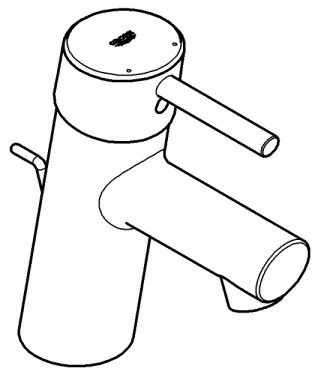 GROHE 32204001 - Miscelatore per lavabo CONCETTO DN 15 cromo lucido