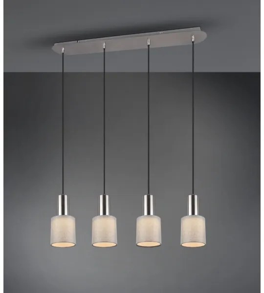 Trio - Lampadario su corda WAILER 4xGU10/5W/230V grigio