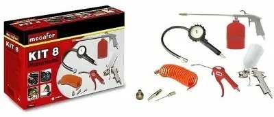 Kit di accessori per compressori d'aria MECAFER 8 Pezzi