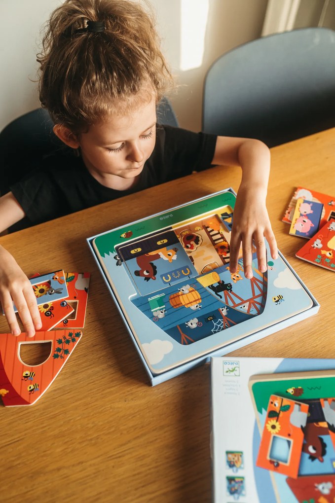 Gioco di incastro su tre livelli - In fattoria