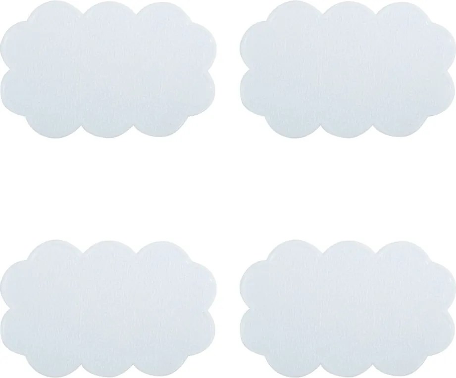 Set di tappetini antiscivolo per bambini 4 pz per la vasca 9x14,5 cm Nuages – MSV