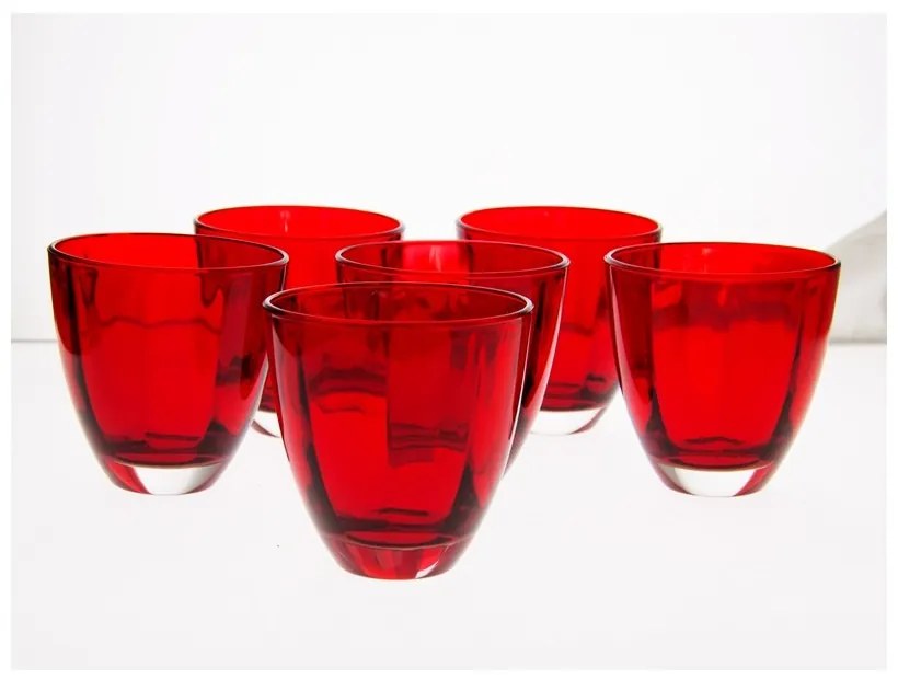 Royal Family - Set 6 Bicchieri Acqua in vetro Rosso "Capri"