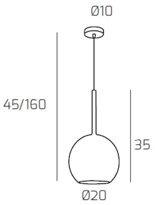 Sospensione Contemporanea Future Metallo Cromo Vetro Oro 1 Luce E27 D.20Cm