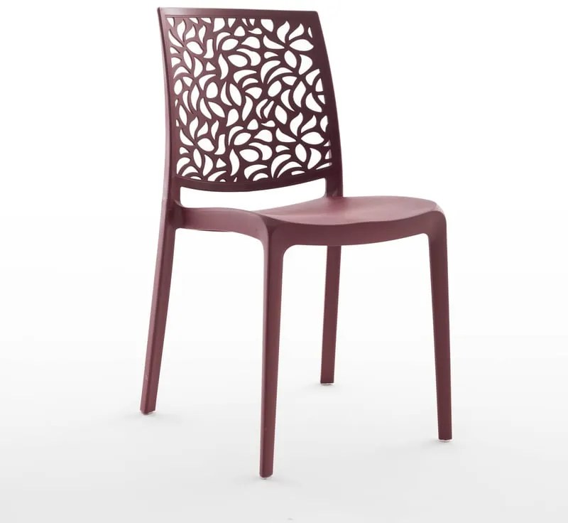 Set di 6 sedie da giardino in polipropilene London Stone NEW GARDEN, rosso