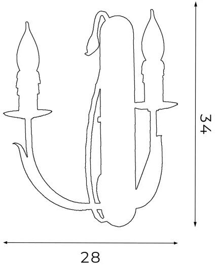 Applique LOARA 2xE14/60W/230V