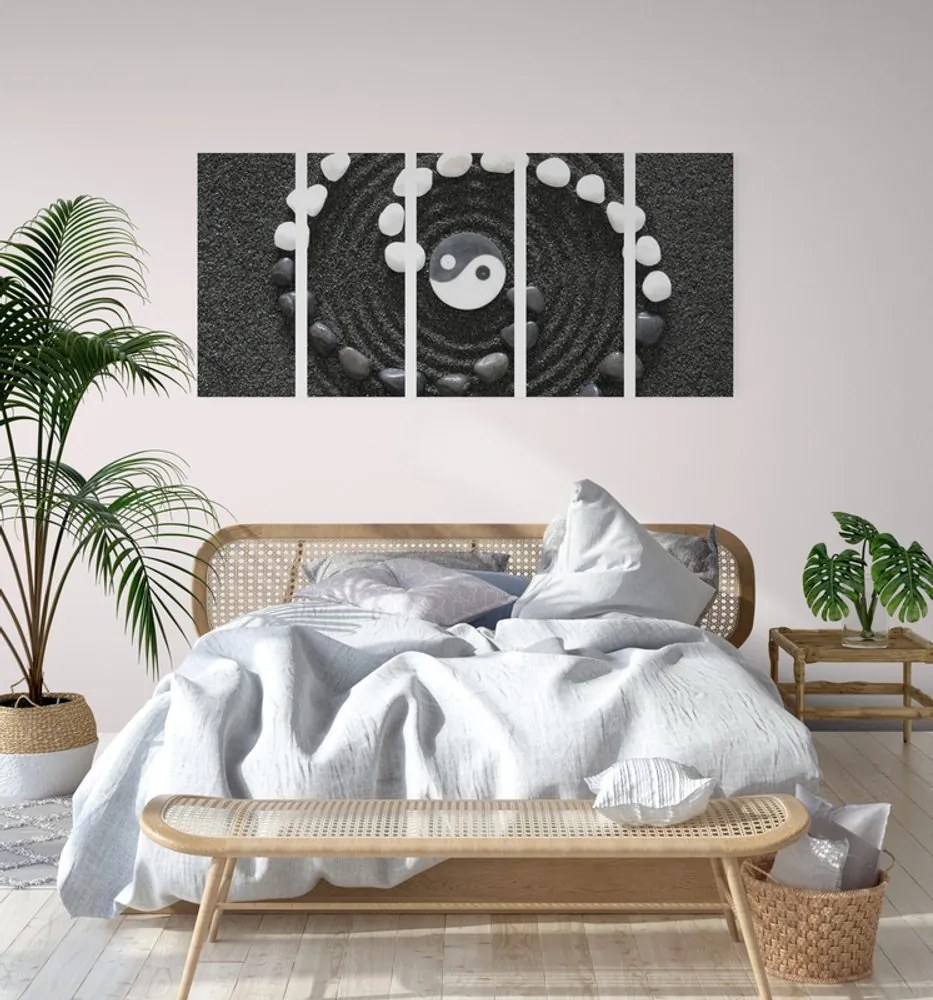 Quadri 5 pezzi – Armonico Yin e Yang