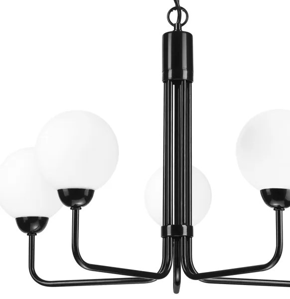 Lampadario a sospensione con catena TIFFY 5xG9/5W/230V nero