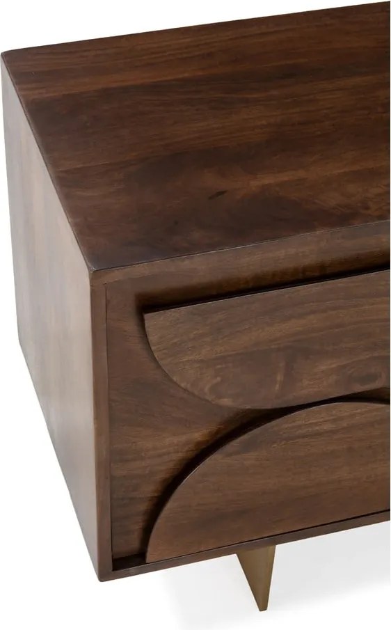 Mobile TV marrone in mango massiccio 145x55x40 cm Trisha – MOME