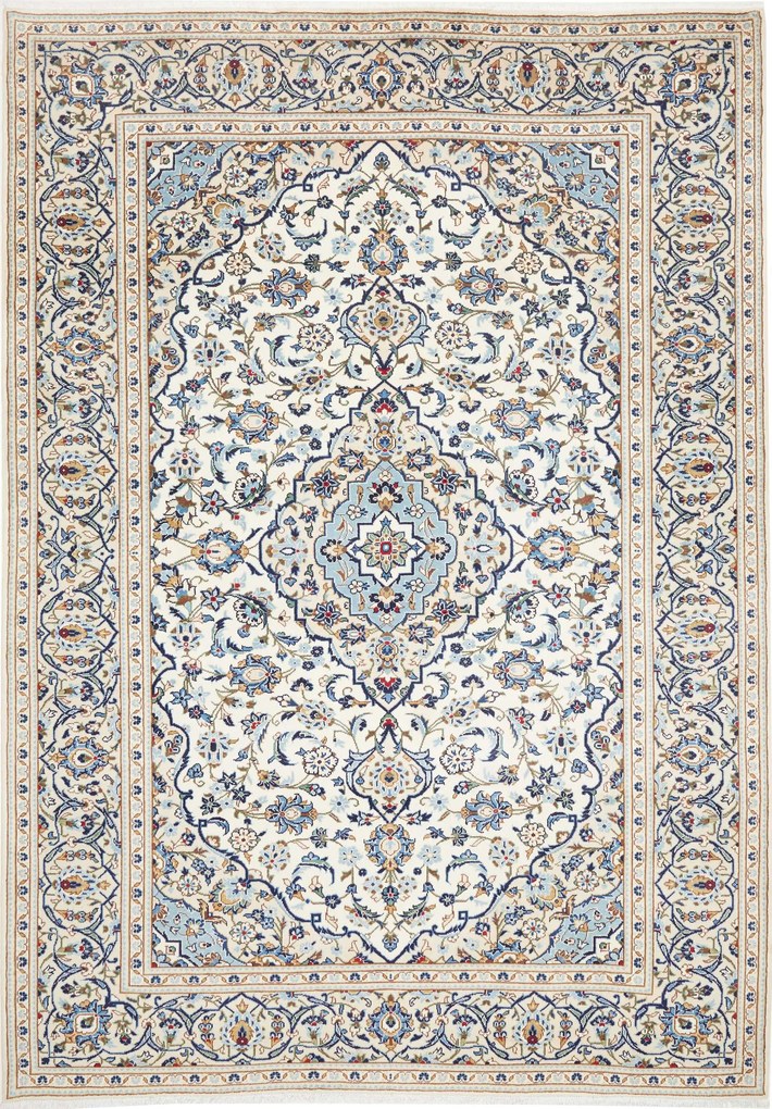 Kashan Tappeto persiano 200 x 290 Beige (Iran) Annodato A Mano