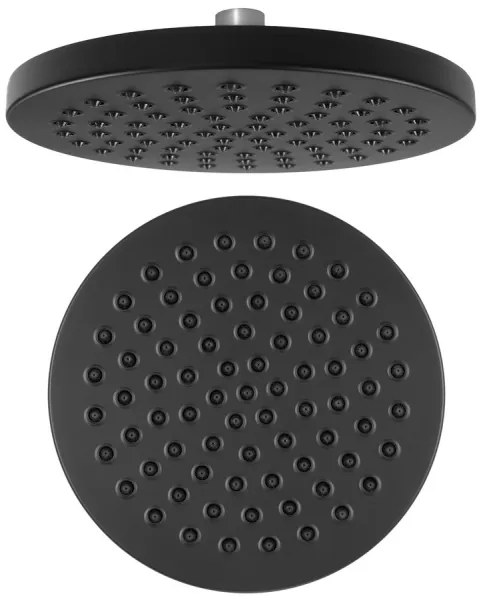 Aqualine - Soffione doccia diametro 20 cm opaco nero