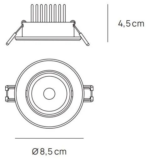 LAMDA  Faretto LED COB incasso tondo bianco  5W  CCT regolabile