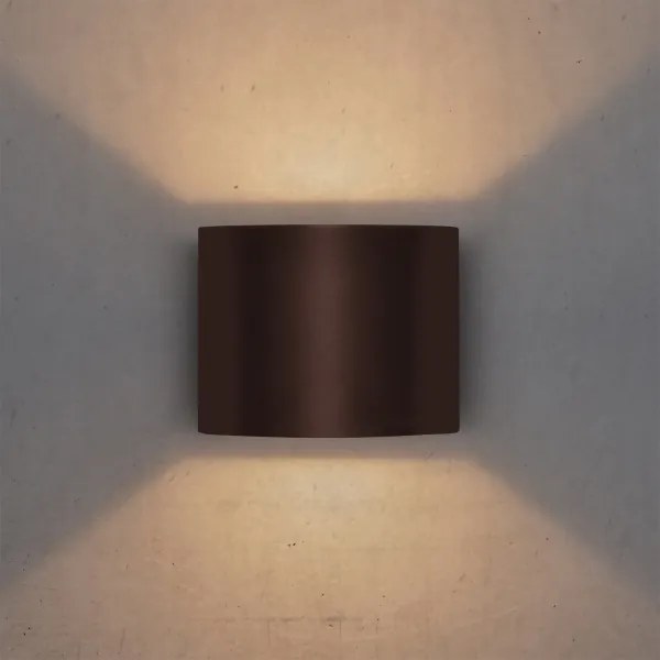 Brilagi - Lampada da parete LED per esterni RONDO LED/6W/230V marrone IP54