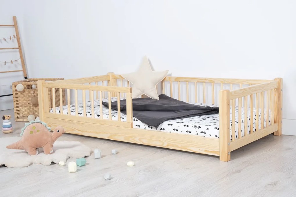 Letto basso per bambini Montessori Ourbaby Minni - naturale - 140x70 cm