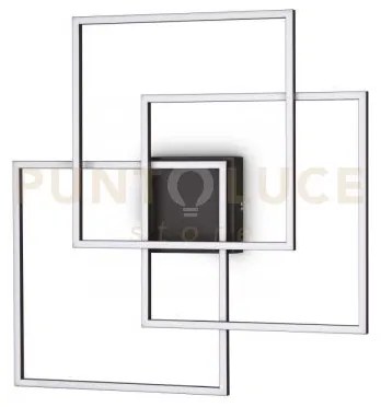 Frame plaoniera quadrati led 3000k  33w  4050 lm nero 53,3cm