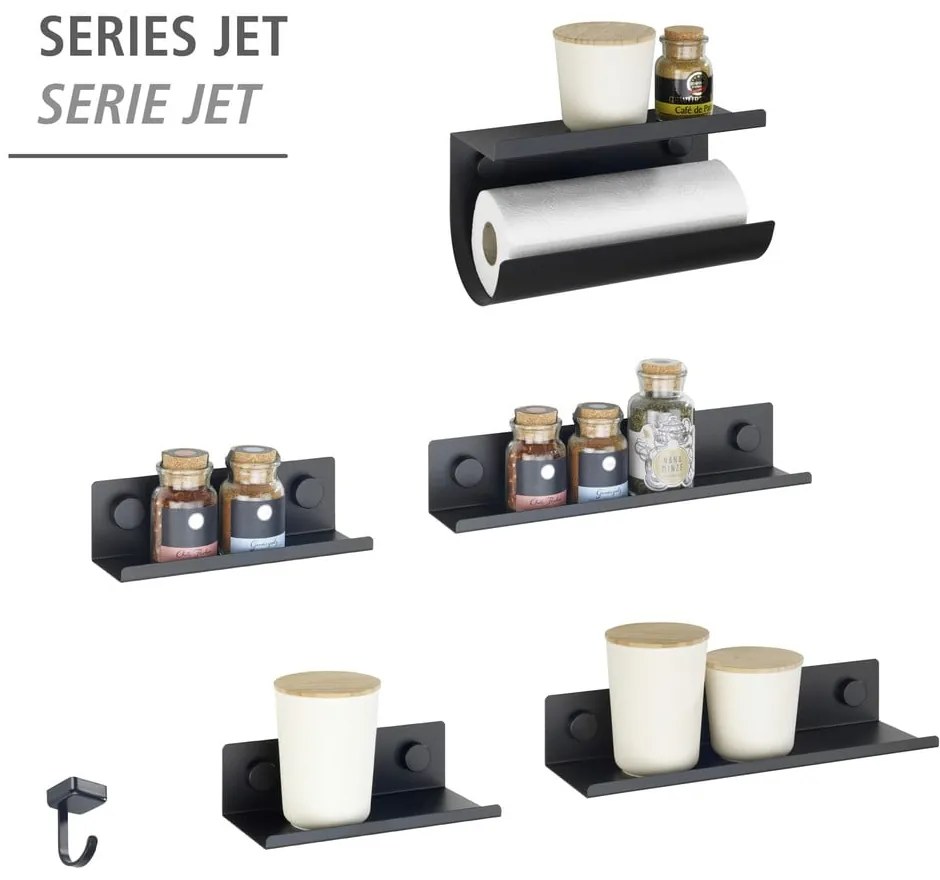 Ganci metallici autoportanti in set da 6 Jet - Wenko