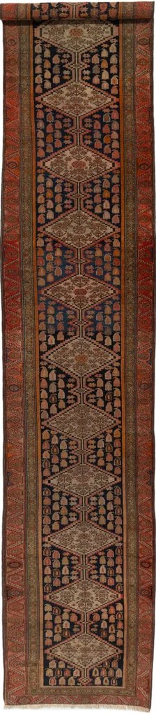 Malayer Tappeto 90 x 470 (Iran) Annodato A Mano