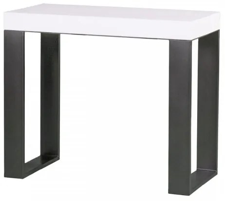 Consolle 90x40 cm allungabile a 300cm TECNO Bianco Frassino telaio Antracite