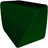 Pouf da Giardino 45x45 cm in Resina Arkema Twisty Pouf Verde Scuro