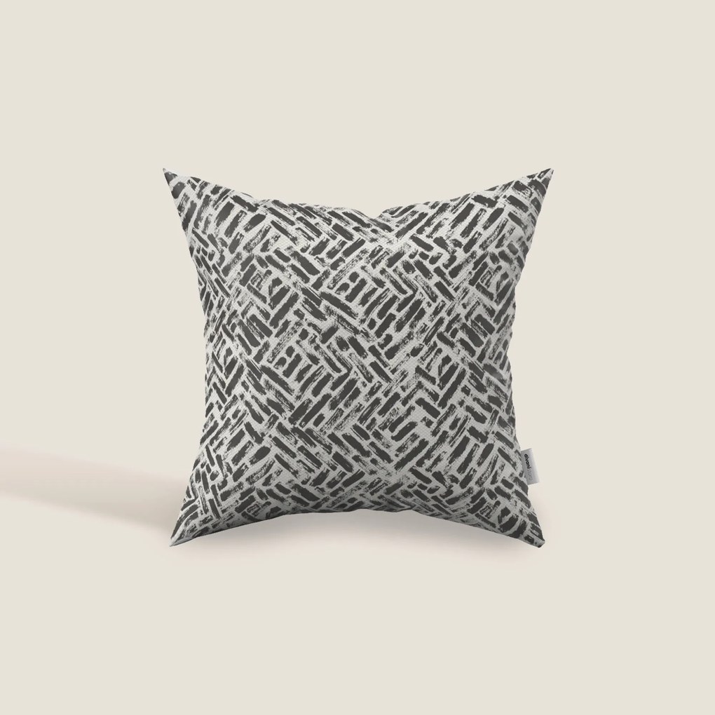 Brick cuscino geometrico disponibile in diversi colori realizzato in tessuto Idrorepellente nero