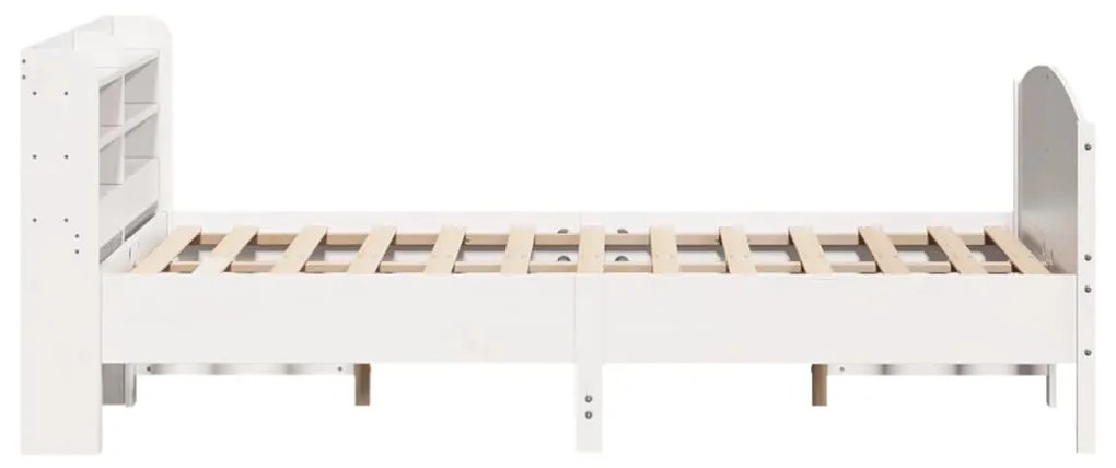 Letto senza materasso bianco 120x200 cm legno massello di pino