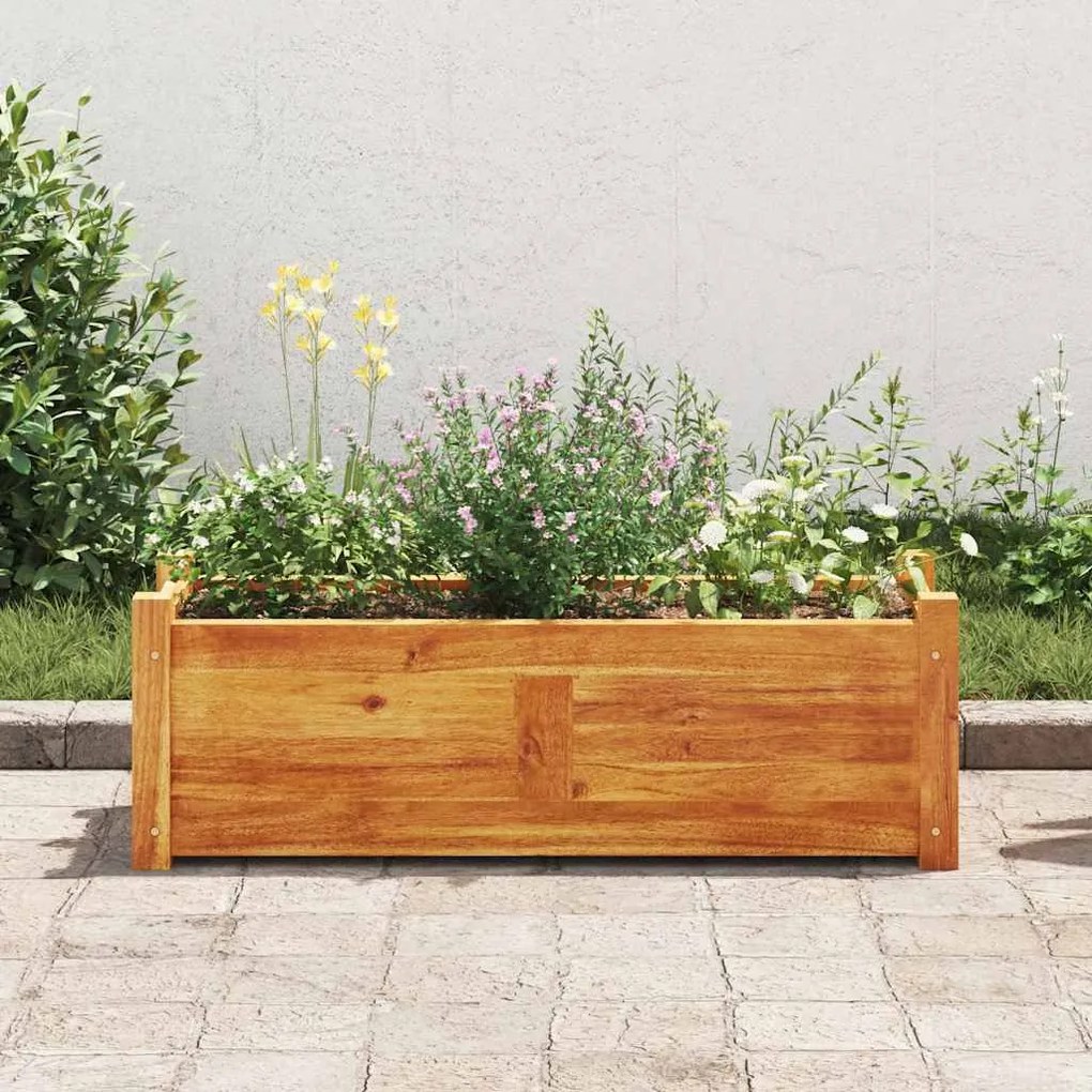 Letto Rialzato Da Giardino İn Legno Di Acacia 76x27,6x25 Cm /