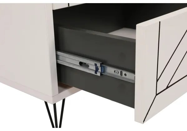 Comodino LUNA 50x55 cm bianco