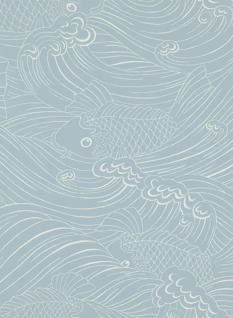 Långelid / von Brömssen Carta da parati Plenty More Fish - Ocean Blue