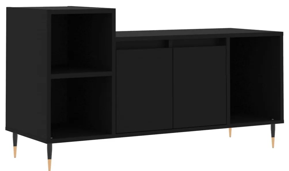 Mobile porta tv nero 100x35x55 cm in legno multistrato