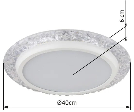 Globo 48294-22 - Plafoniera LED ABIGAIL LED/22W/230V 3000K diametro 40 cm