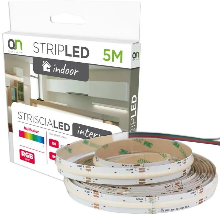 Striscia led neon 5m luce bianco caldo