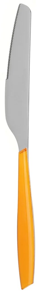 Coltello tavola sfuso arancione in acciaio inox Silhouette