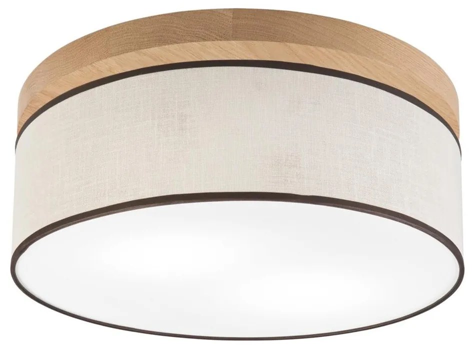Brilagi - LED Plafoniera BELLADONNA 2xE27/15W/230V diametro 40 cm color crema/quercia