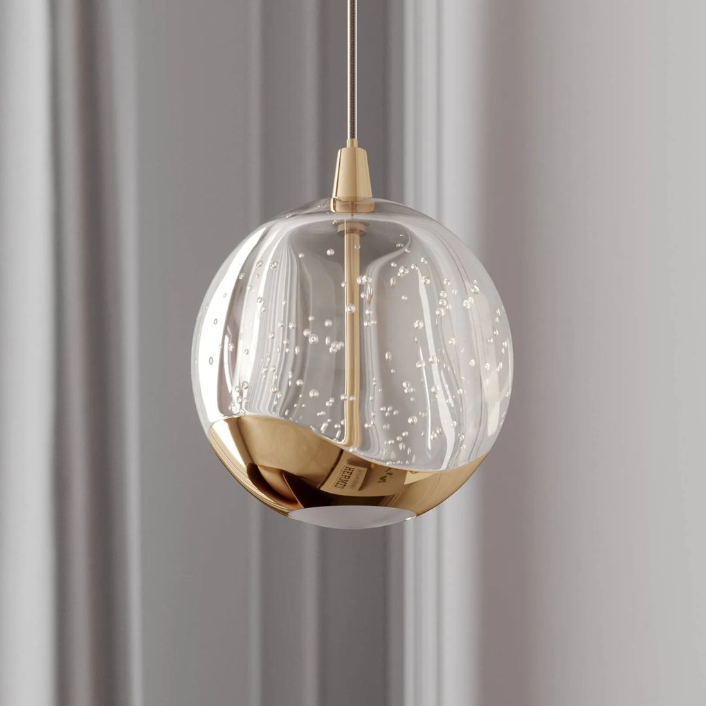 Lucande Lampada a sospensione LED Hayley, 1 luce, oro